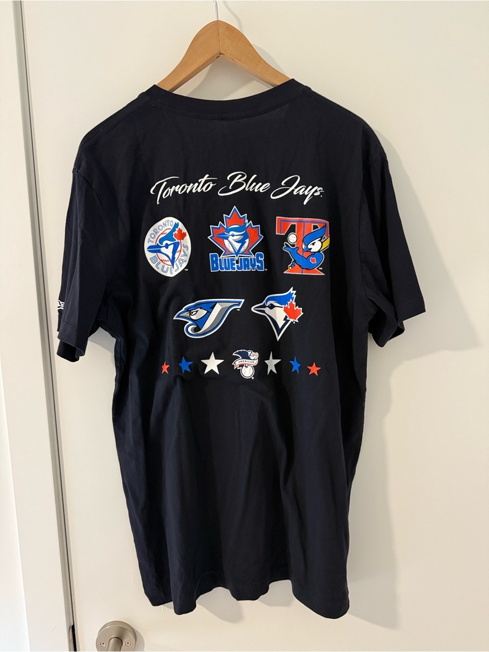 NWT New Era Men’s Black Toronto Blue Jays 50th Anniversary Logo Tee